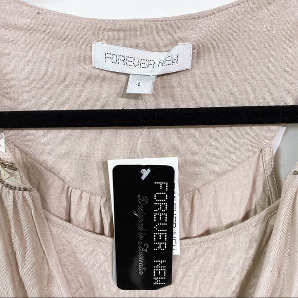 Knit Embellished Draped Dress Champagne - Picture 14 of 15